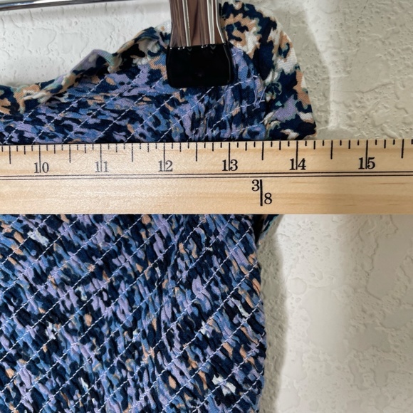 Free People One I Love Smocked Strappy Back Maxi Dress Size L Ruffle Multicolor - Picture 11 of 14